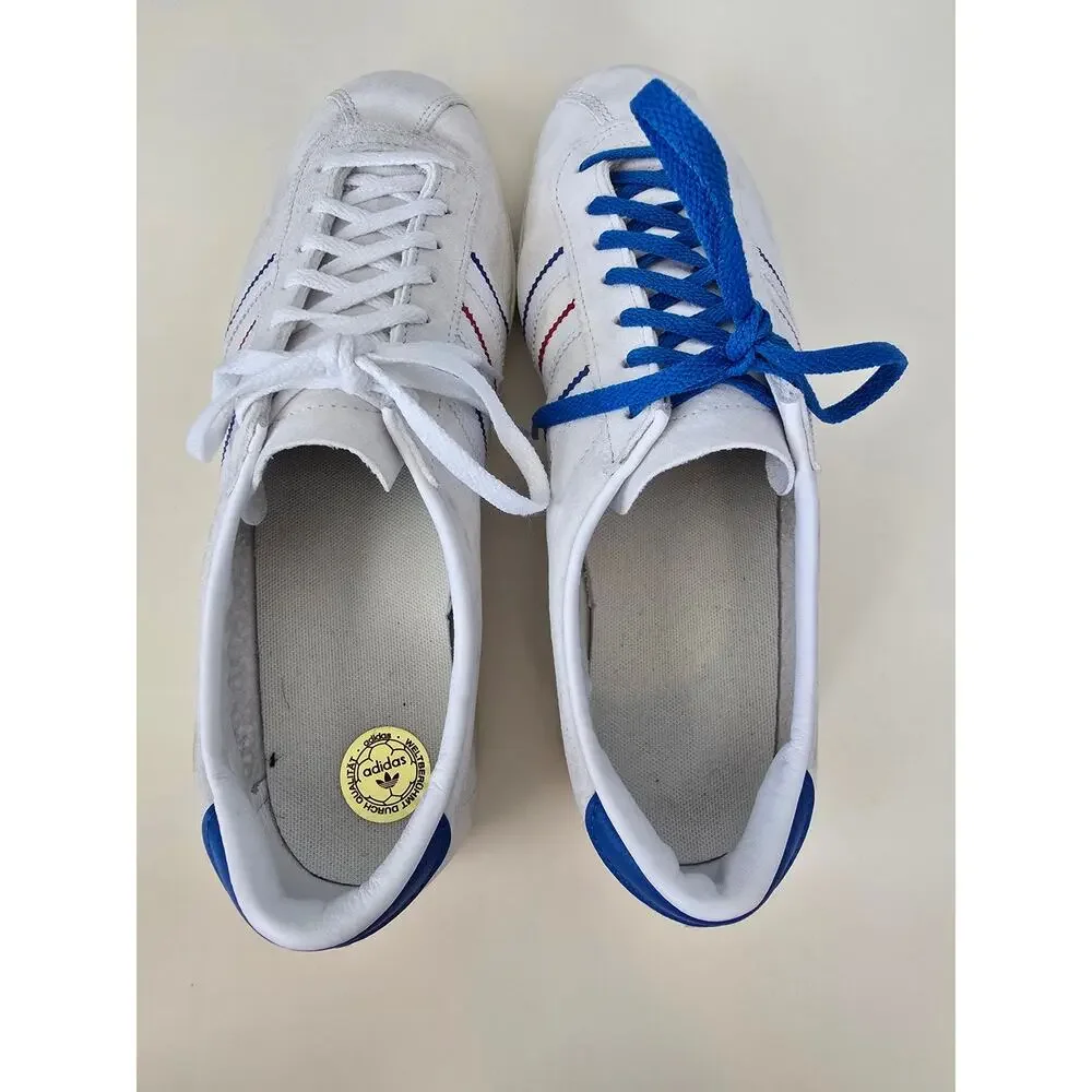 Adidas Rotterdam 00 IH4776 White Blue Red Suede Shoes Men 9.5 Retro European